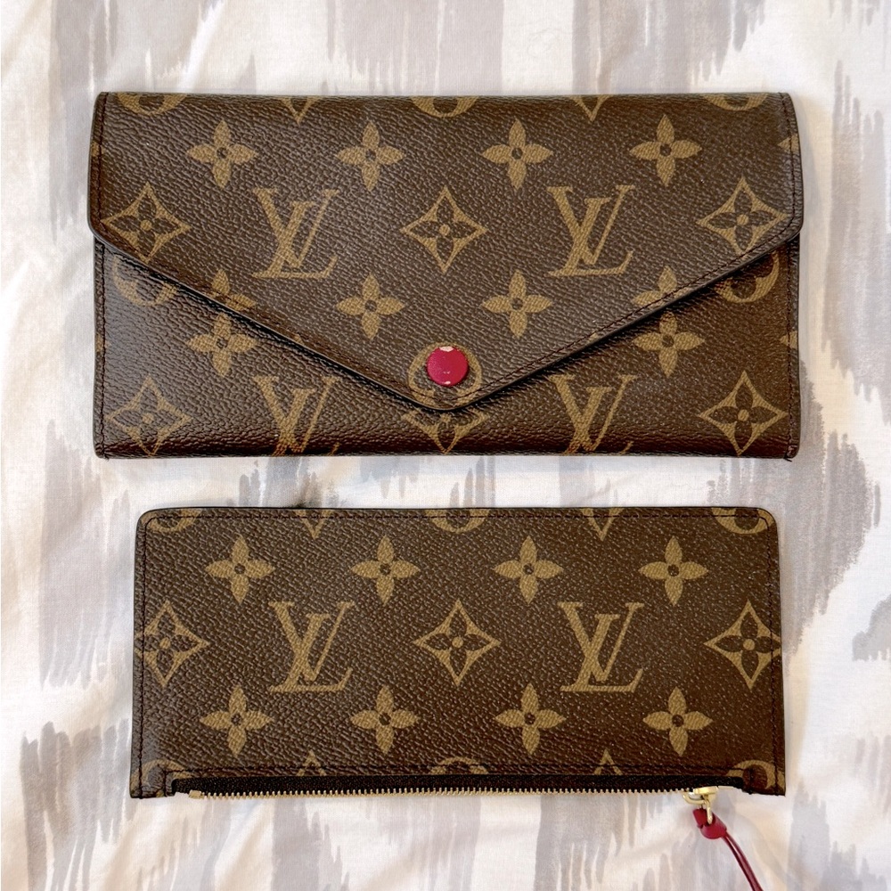 LOUIS VUITTON LV Portefeuille Emily Monogram Fuchsia M60697 Long Wallet